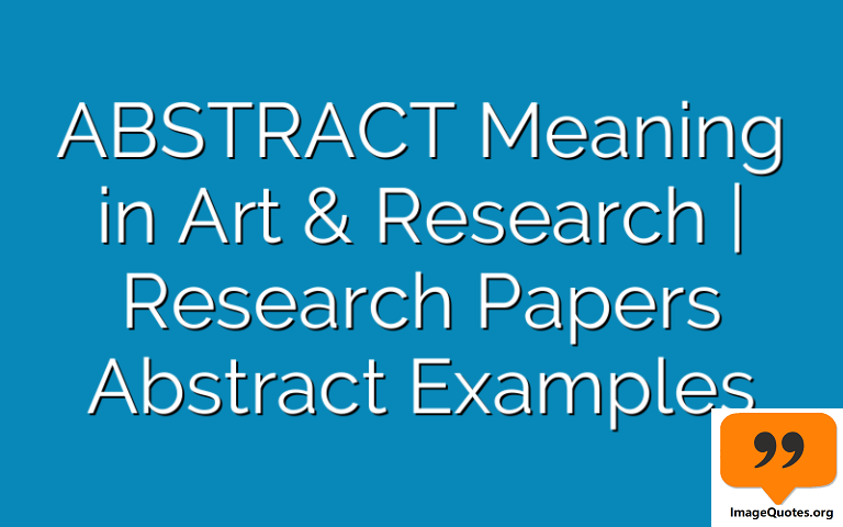 research paper for abstract art