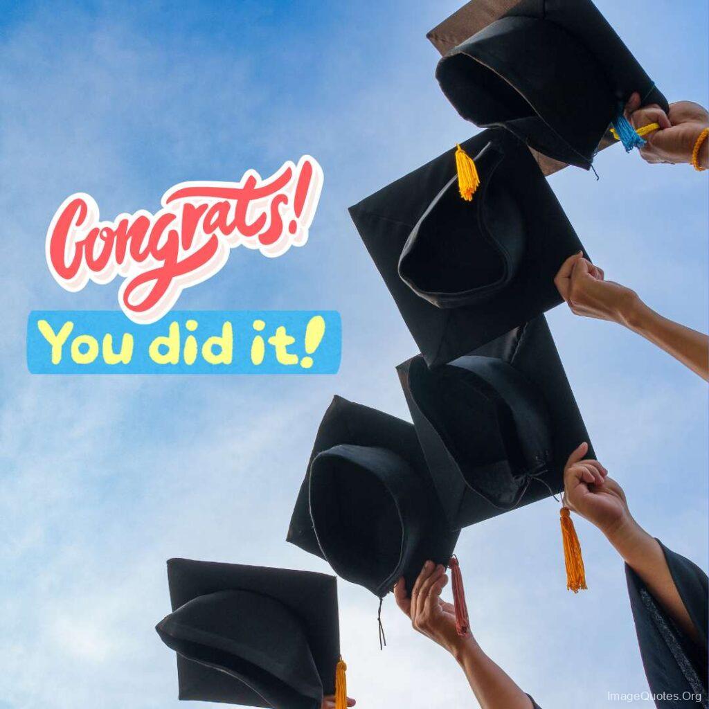 Congrats for Your Graduation - Hands Holding Hats