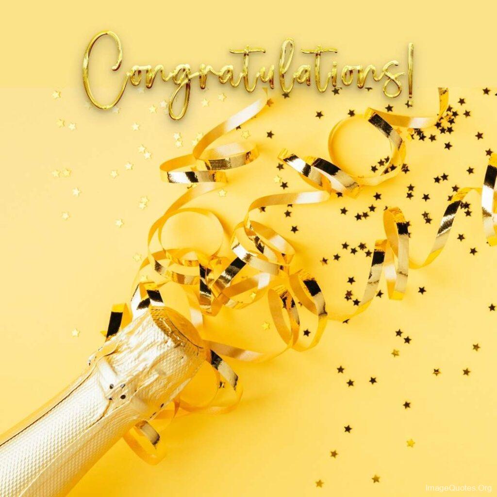 Congratulations for Your Success with Yellow background